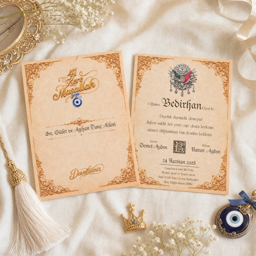 Premium Sünnet Davetiye ES-SN-052 — ES-SN-052